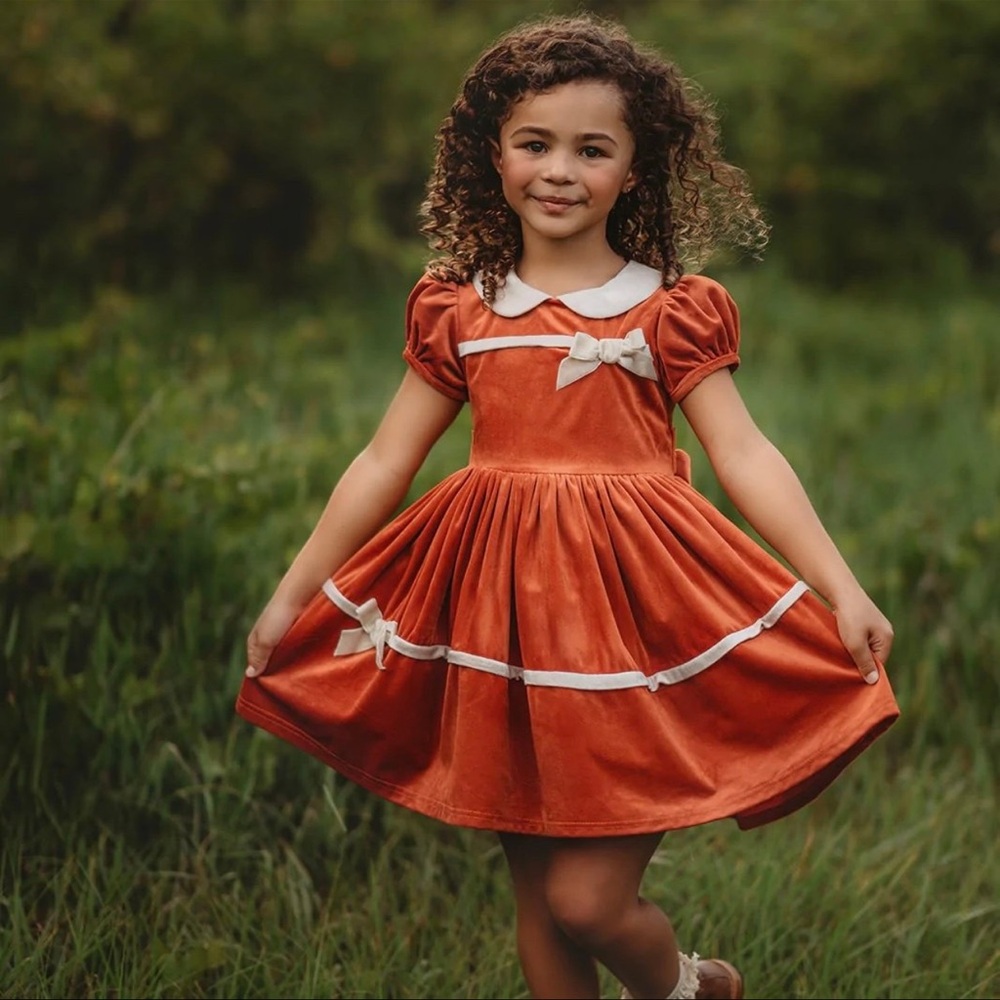 NIB Only Little Once Josephine Velvet Twirl Dress and Bloomers Size 7